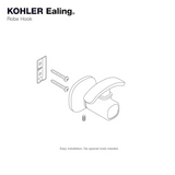 Set de lujo para baño KOHLER Ealing 4 piezas, 3 tipos de toalleros + portarollo