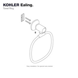 Set de lujo para baño KOHLER Ealing 4 piezas, 3 tipos de toalleros + portarollo
