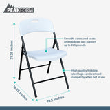 Paquete 6 Sillas Plegables Para Comedor Y Eventos Plástico Blanco