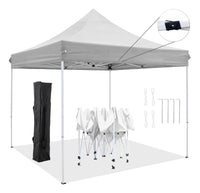 Carpa Plegable 3x3 Estructura Blanca Toldo Impermeable Reforzado