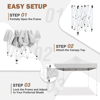 Carpa Plegable 3x3 Estructura Blanca Toldo Impermeable Reforzado