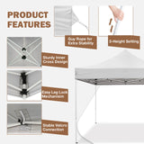 Carpa Plegable 3x3 Estructura Blanca Toldo Impermeable Reforzado