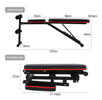 Banco Multiposiciones Gym Plegable Biceps Bandas