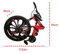 Bicicleta Plegable De Montaña Rodada 26" 21 Velocidades Blanco