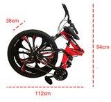 Bicicleta Plegable De Montaña Rodada 26" 21 Velocidades Blanco
