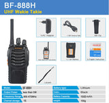 Radio Baofeng Bf-888h Con Usb Uhf 2 Vias Manos Libres