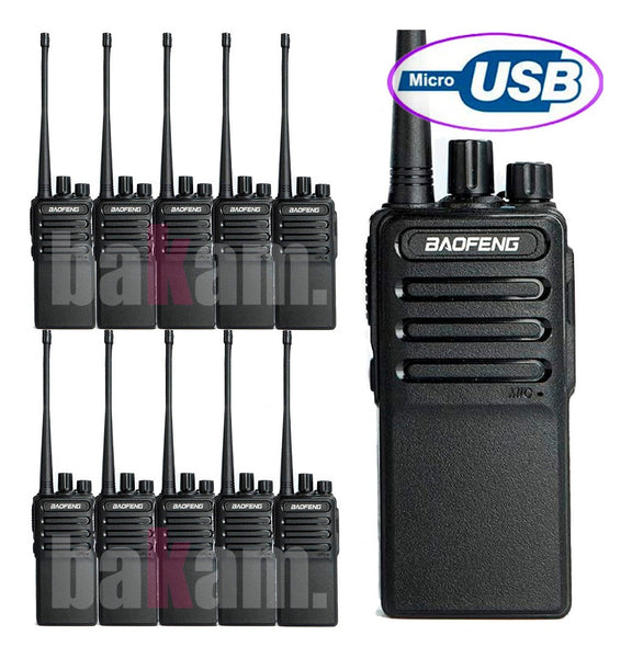 Set 10 Radios Baofeng Bf-c2 Uhf Walkie Talkie Usb Meses S/in