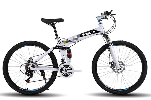 Bicicleta Plegable De Montaña Rodada 26" 21 Velocidades Blanco